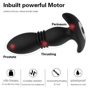 Thrusting Vibrating Anal Plug